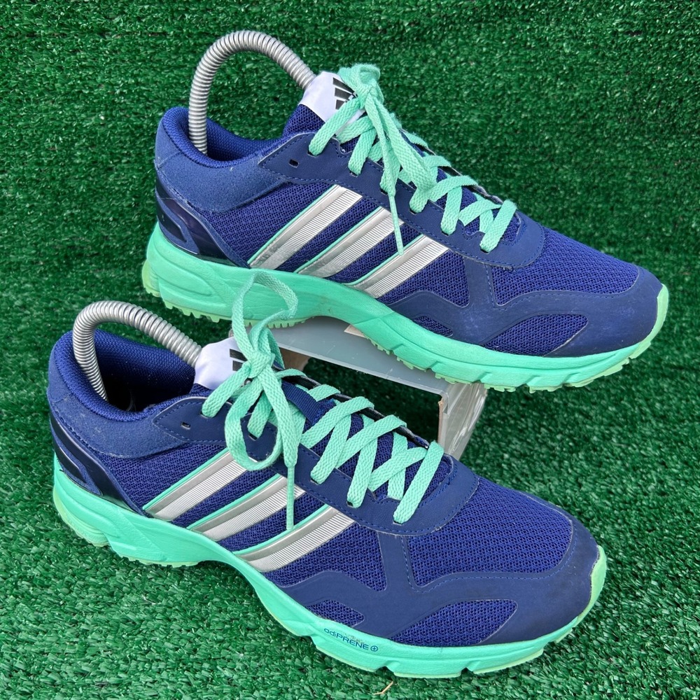 Adidas Aktiv Against Cancer Womens Running Shoes Navy Mint Green G97610 Size 7‎ - Picture 2 of 7